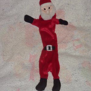 Plush Unstuffed Animal Red and White Santa Clause Toy Tagless